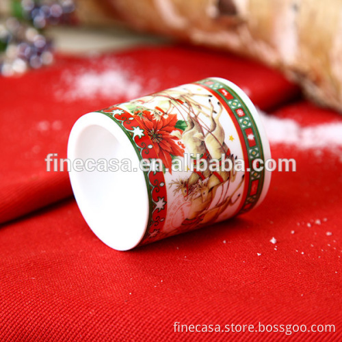 New Bone China Ceramic Christmas Deer Tea Light Holder